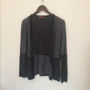 Black and Grey Sweater Top